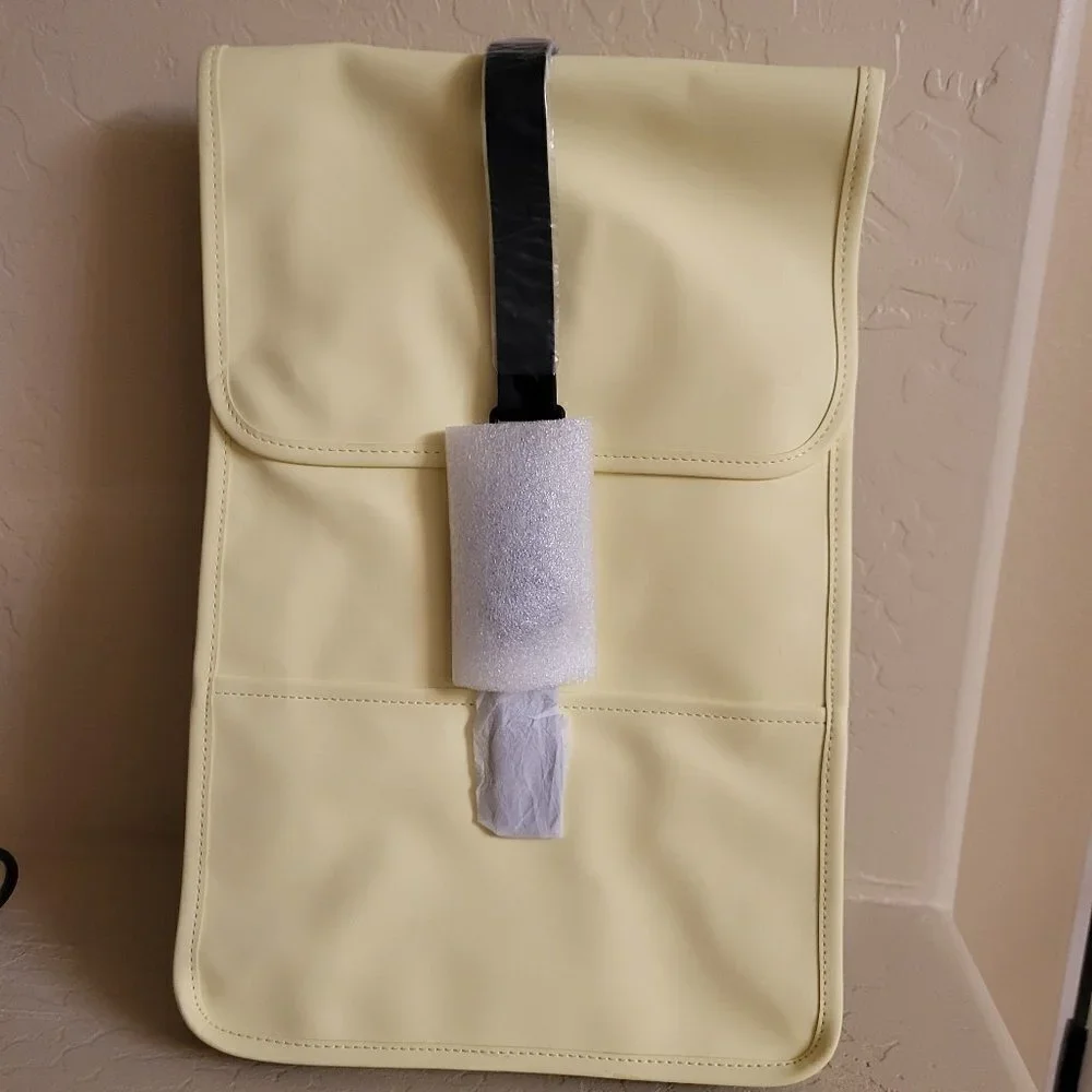 RAINS BACKPACK MINI Color: Straw (yellow) NWT Unisex - Picture 2 of 10